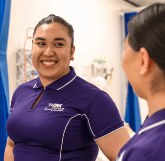 Diploma of Nursing students talking