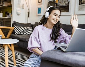 What's On | Course and Career Webinar | Think Education | Woman on Laptop