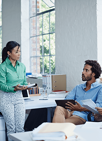 Our Impact | Employability Strategy | Man and Woman Talking